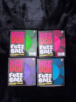NEW NeeDoh Fuzz Ball Flower Power – Multiple Colors