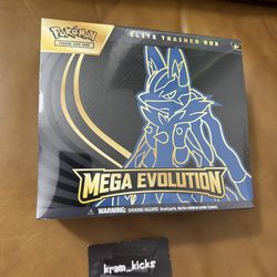 New* Pokemon TCG Trading Cards Mega Evolution ETB Lucario Elite Trainer Box including Riolu Promo & 9 Packs  - Brand New! Sealed!