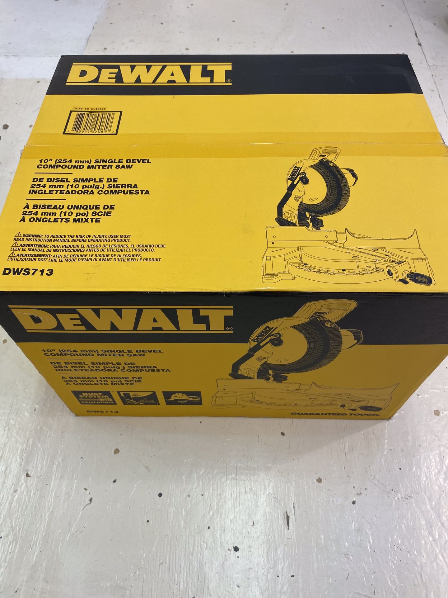 DeWalt 10” Single Bevel Compound Miter Saw 