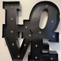 LOVE Metal Light Up Sign