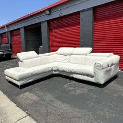 Beautiful 2 Piece White Sectional couch