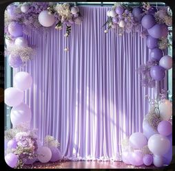 chuppa canopy backdrop for wedding party or any event. Violet/purple fire resistant curtain drape $100