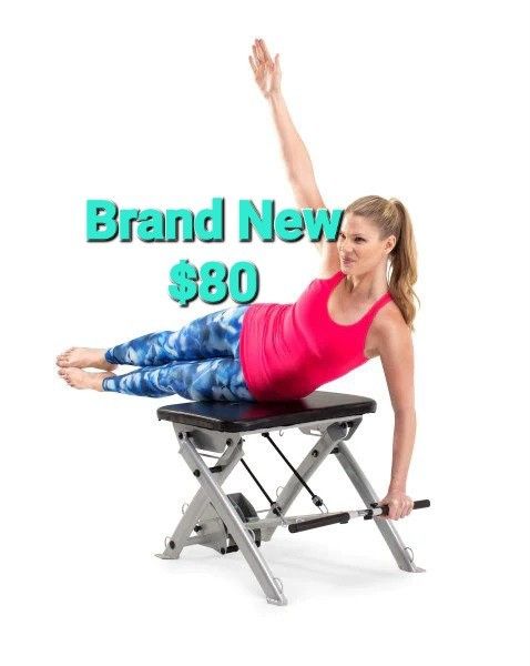 ProForm Pilates Studio Chair Fitness at Home Body Arms Legs Workout adjustable resistance bands, fat burner and