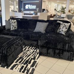Brand New Ashley’s Midnight Madness Plush Sectional 