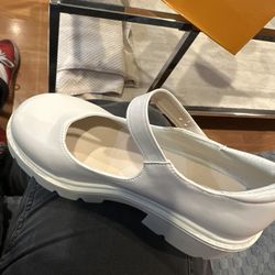 White Mary Janes
