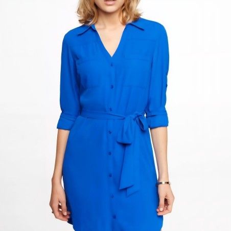 Blue Shirt Dress From Express