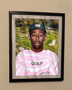 Tyler The Creator Golf Custom Art Piece On Black frame