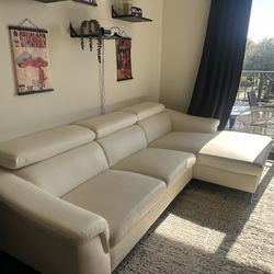 White Leather Sofa
