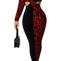 Leopard Print Dress Small 