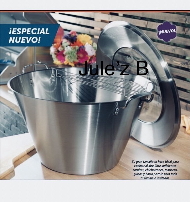 Cazo De 50 Qts De Acero Inoxidable Nuevo En Su Caja