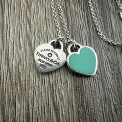 Tiffany & Co, mini blue enamel heart with diamond