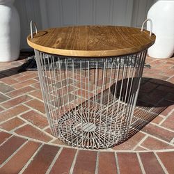 Wood and Wire Table or Side Table in great condition