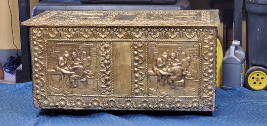 Early 1900's French Brass Chest.