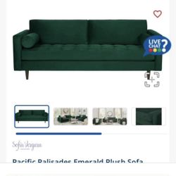 Emerald Green Couch 