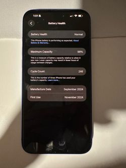 Apple iPhone 16 Plus 128GB Unlocked Ultramarine – 98% Battery – Box Included