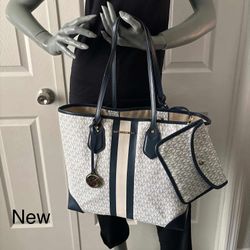 Michael Kors Tote Bag With Matching Pouch New