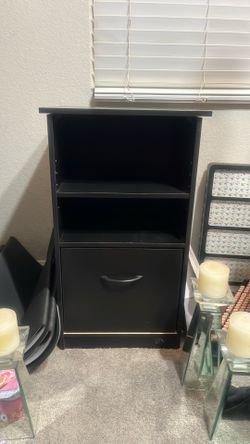 Small black side table