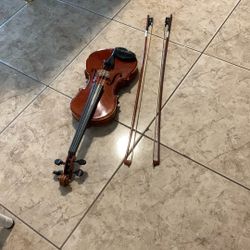 Violin 4/4 Case and 2 Bows