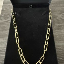 Paperclip Necklace 14k Gold Plated