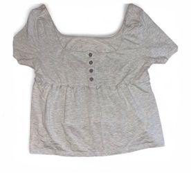 Gray Baby Doll Top