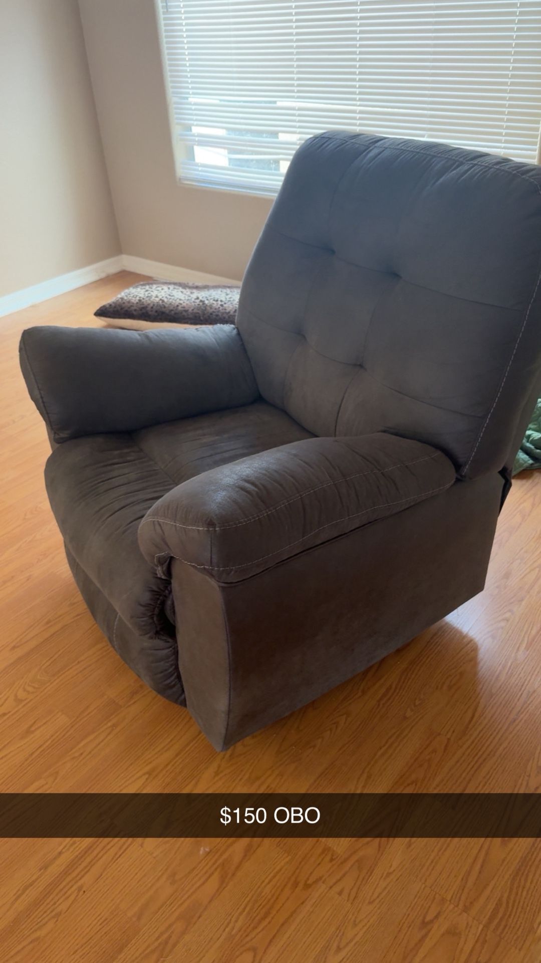 Gray recliner