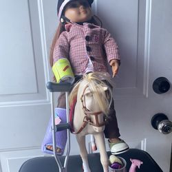 Our Generation Doll Palomino Horse Foal with Accessories