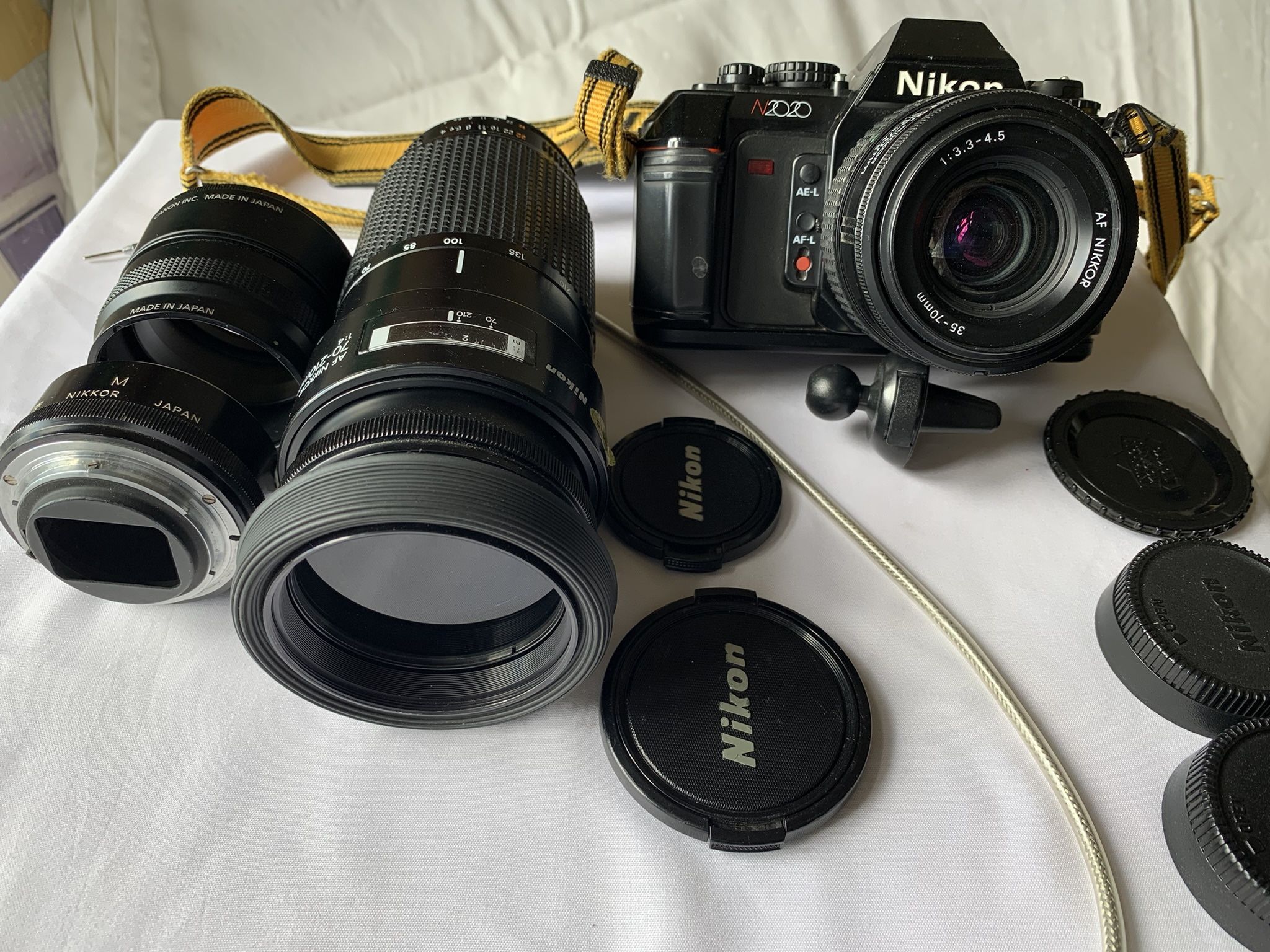 Vintage Nikon N/2020 AF Camera with 2 Lenses