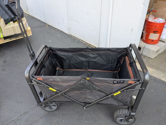 Folding Wagon Cart 8-inch Wheels Mac Sports XL With Brakes Carrito Plegable