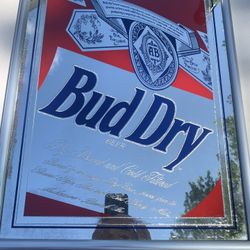 Bud Dry Advertising Mirror