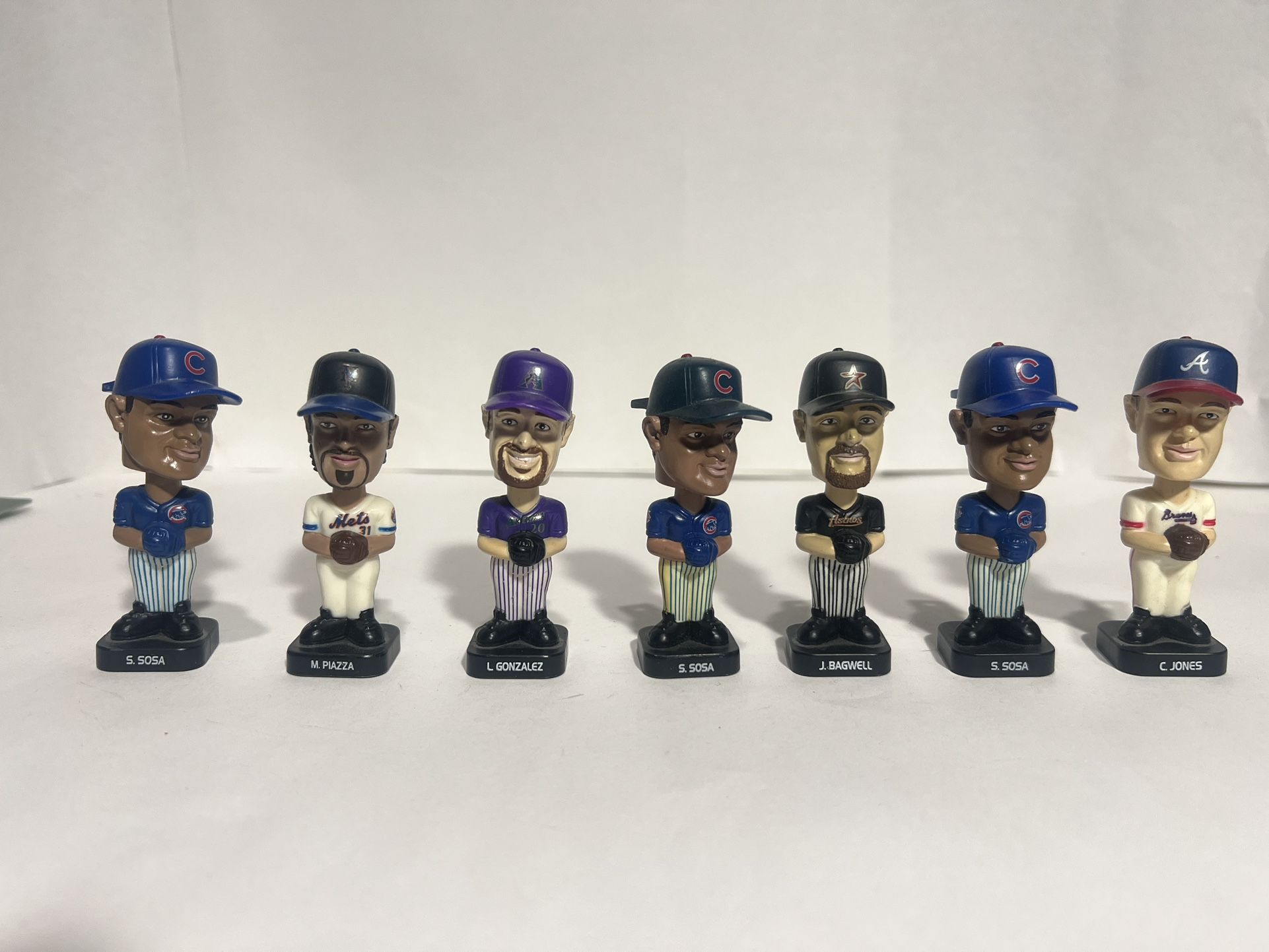 MLB Sosa, Piazza, Jones, Bagwell, Gonzalez Bobblehead 3" Baseball Figure 