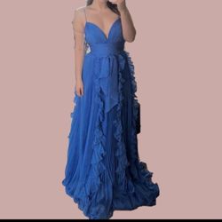 Sherri Hill Blue Prom Dress