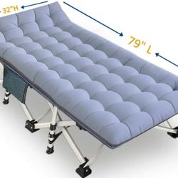 Extra  Large Heavy Duty Foldable Cot Bed For Camping Pool, Brand New