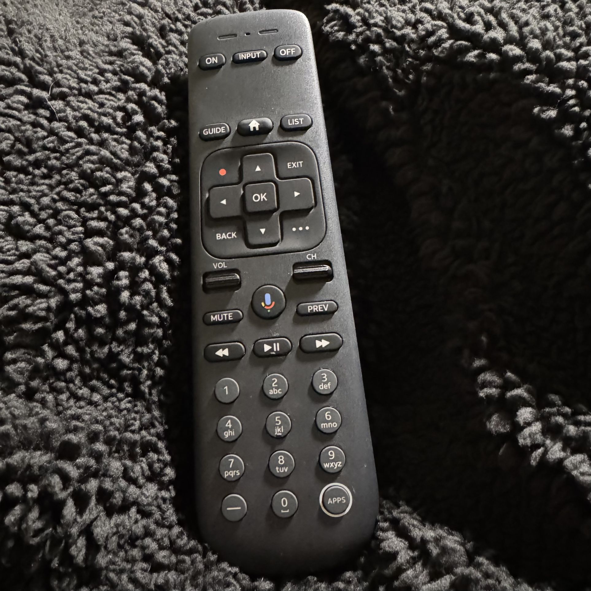 Black AT&T DIRECTV RC83V Google Voice Remote RC(contact info removed)/01BR - Untested