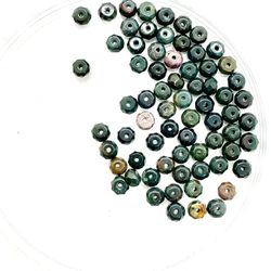 Lot Of Faceted Bloodstone Beads 