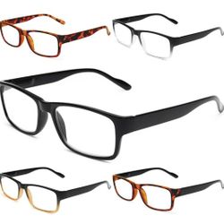 Gaoye Professional Reading Glasses for All Day - Computer Readers with Blue Light Protection - Value Pack