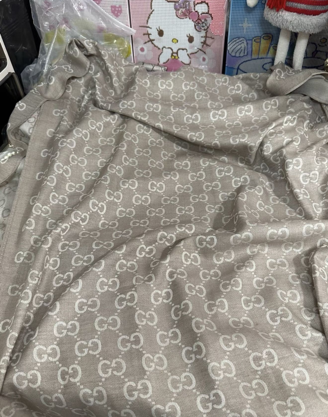 G**CI Wool-Blend Double-Sided Shawl