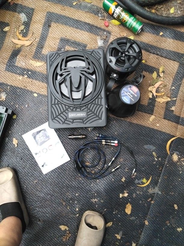 Vikejiebiv 10in Car Subwoofer/ 800w 4" Marine Off Road Speakers