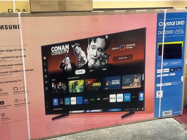 Best Deals.  65" Screen Led Smart 4k By Samsung Crystal Ultra HDTV.  1 Year Warranty 