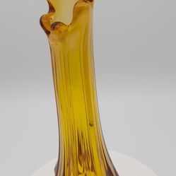 Beautiful Vintage Kanawha Glass Swung Bud Vase (Reacts To Blacklight)