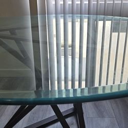 Beautiful Thick Glass Table 54" 