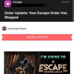 EACAPE TICKETS