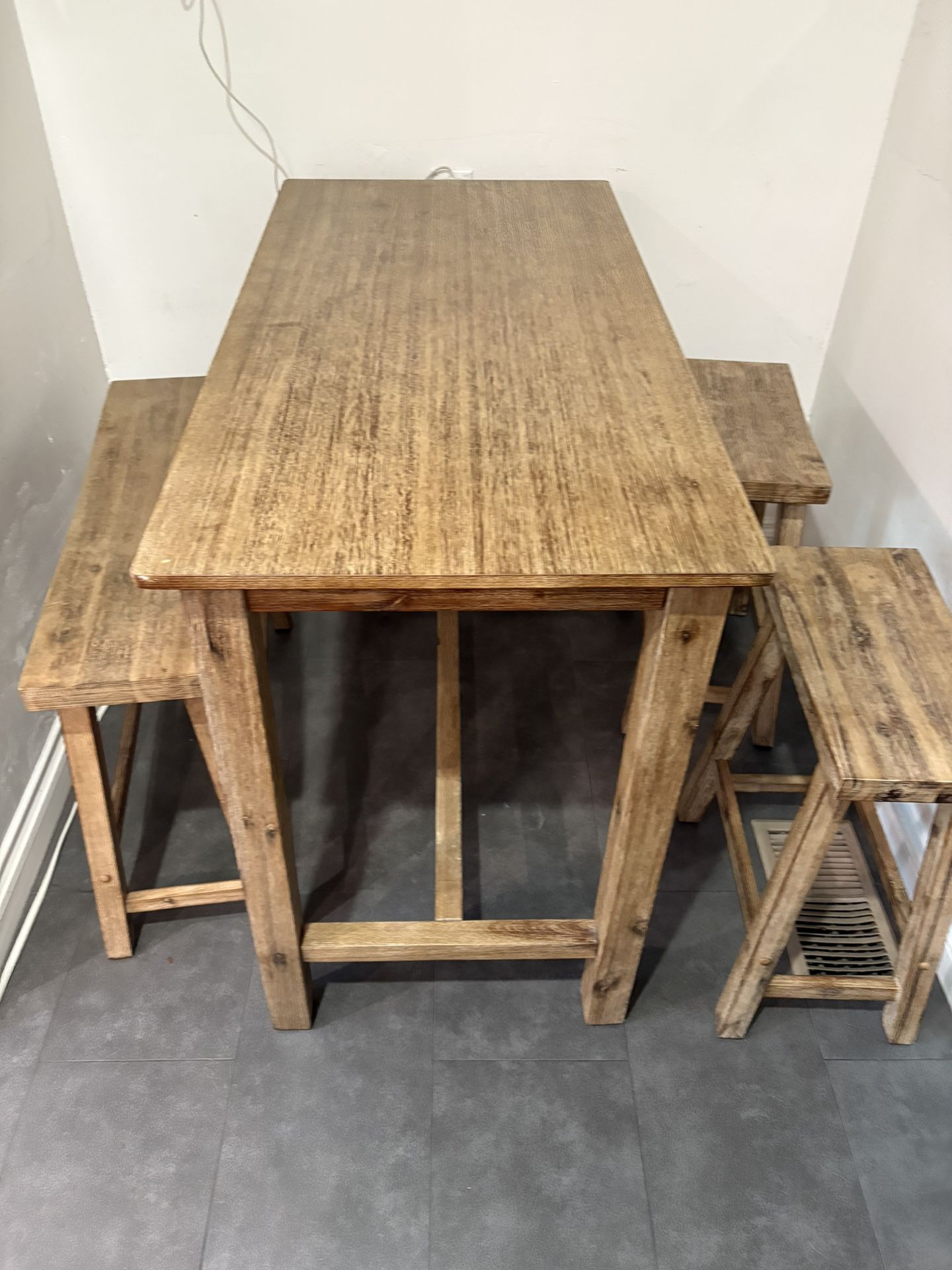 Colynn Counter Height Rubberwood Solid Wood Dining Set