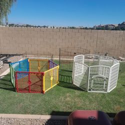 Pet Dog Puppy Fencing Enclosures $20-$45 Each 5 Different Plastic Or Metal Wire See All Photos 