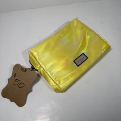 Gucci Makeup pouch Yellow Floral lining womens NEW