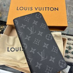 Louis Vuitton Black Monogram Brazza Wallet
