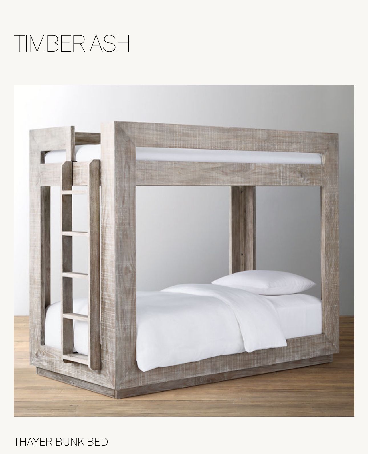 Restoration Hardware Bunkbed With Two Mattresses Bedroom Furniture  Like New. 