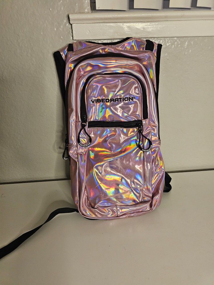 Vibedration Hydration Holygraphic Backpack