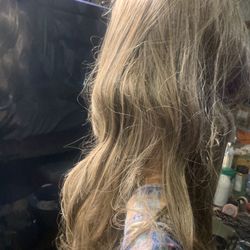 Ashy brown Ish with light blonde highlights long leg