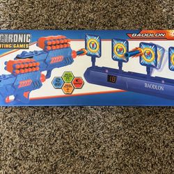 BAODLON Digital Shooting Targets with Foam Dart Toy Gun w Electronic Scoring 