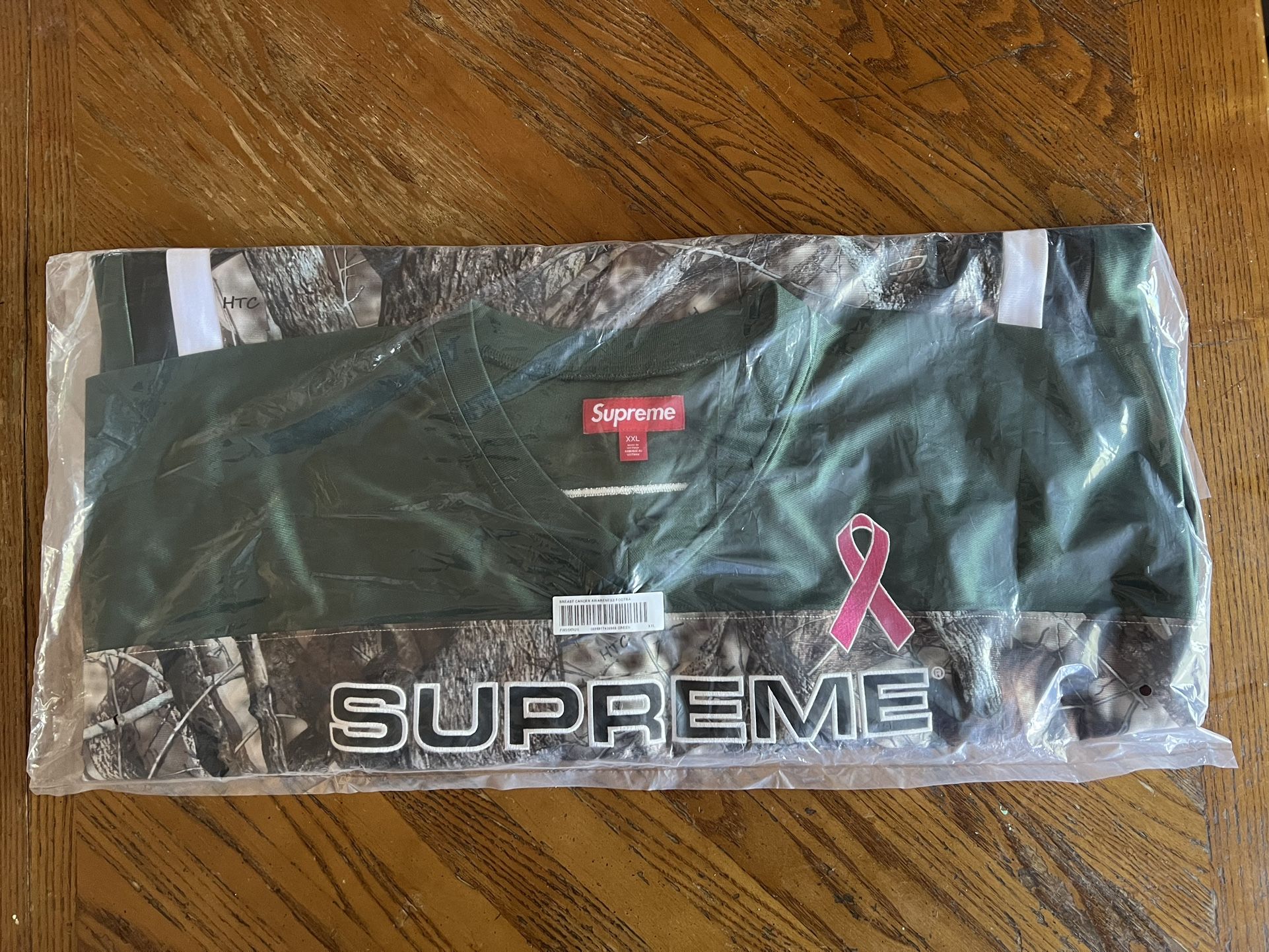 Supreme Breast Cancer Awareness Football Jersey Green Size XXL